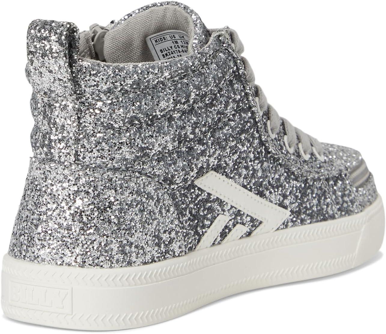 image:imageBilly Footwear UnisexChild Cs High Top Little KidBig KidSilver Glitz