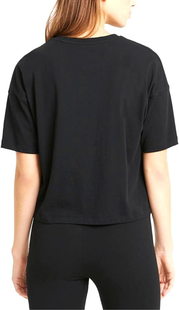 image:imagePUMA Womens Essentials Cropped Logo Tee Shirt Available in Plus SizesBlack