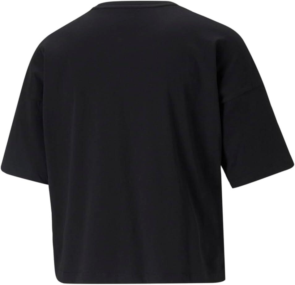 image:imagePUMA Womens Essentials Cropped Logo Tee Shirt Available in Plus SizesBlack