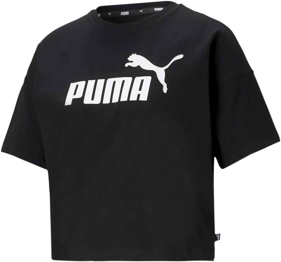 image:imagePUMA Womens Essentials Cropped Logo Tee Shirt Available in Plus SizesBlack