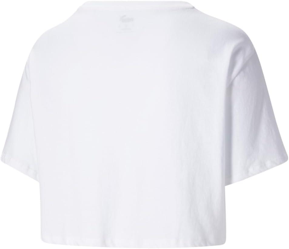 image:imagePUMA Womens Essentials Cropped Logo Tee Shirt Available in Plus SizesWhite