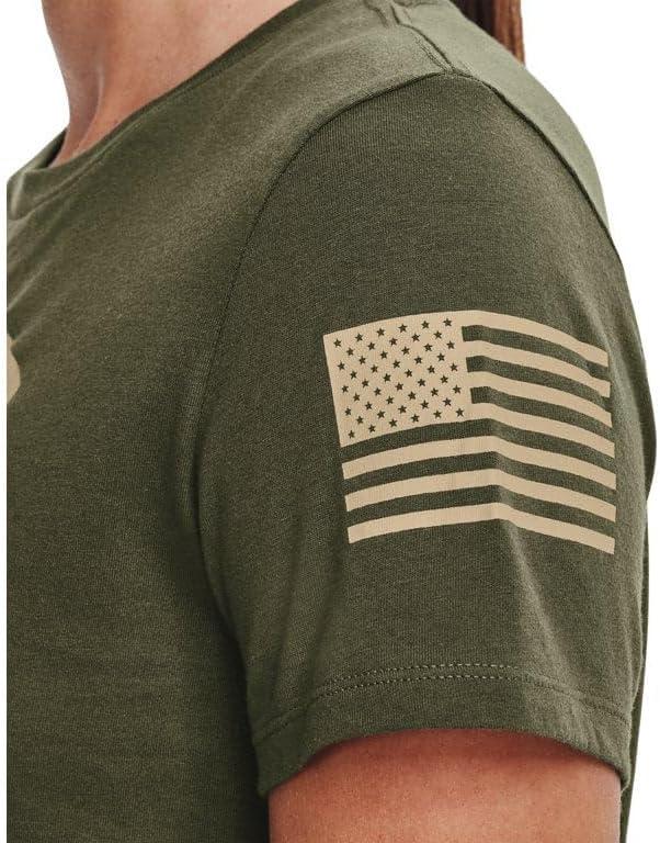 image:imageUnder Armour New Freedom Logo TShirt391 Marine Od Green Desert Sand