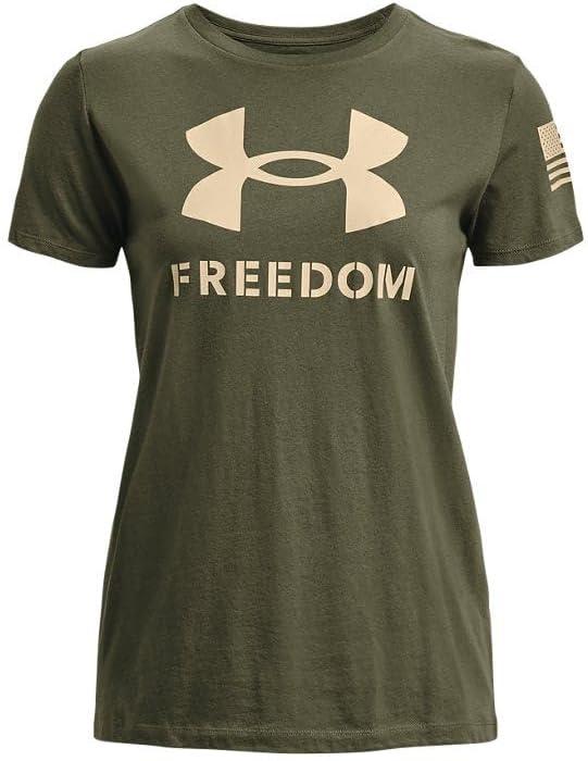 image:imageUnder Armour New Freedom Logo TShirt391 Marine Od Green Desert Sand