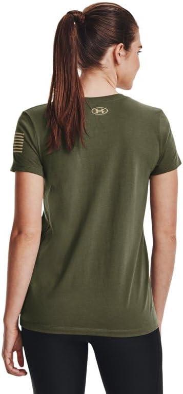 image:imageUnder Armour New Freedom Logo TShirt391 Marine Od Green Desert Sand