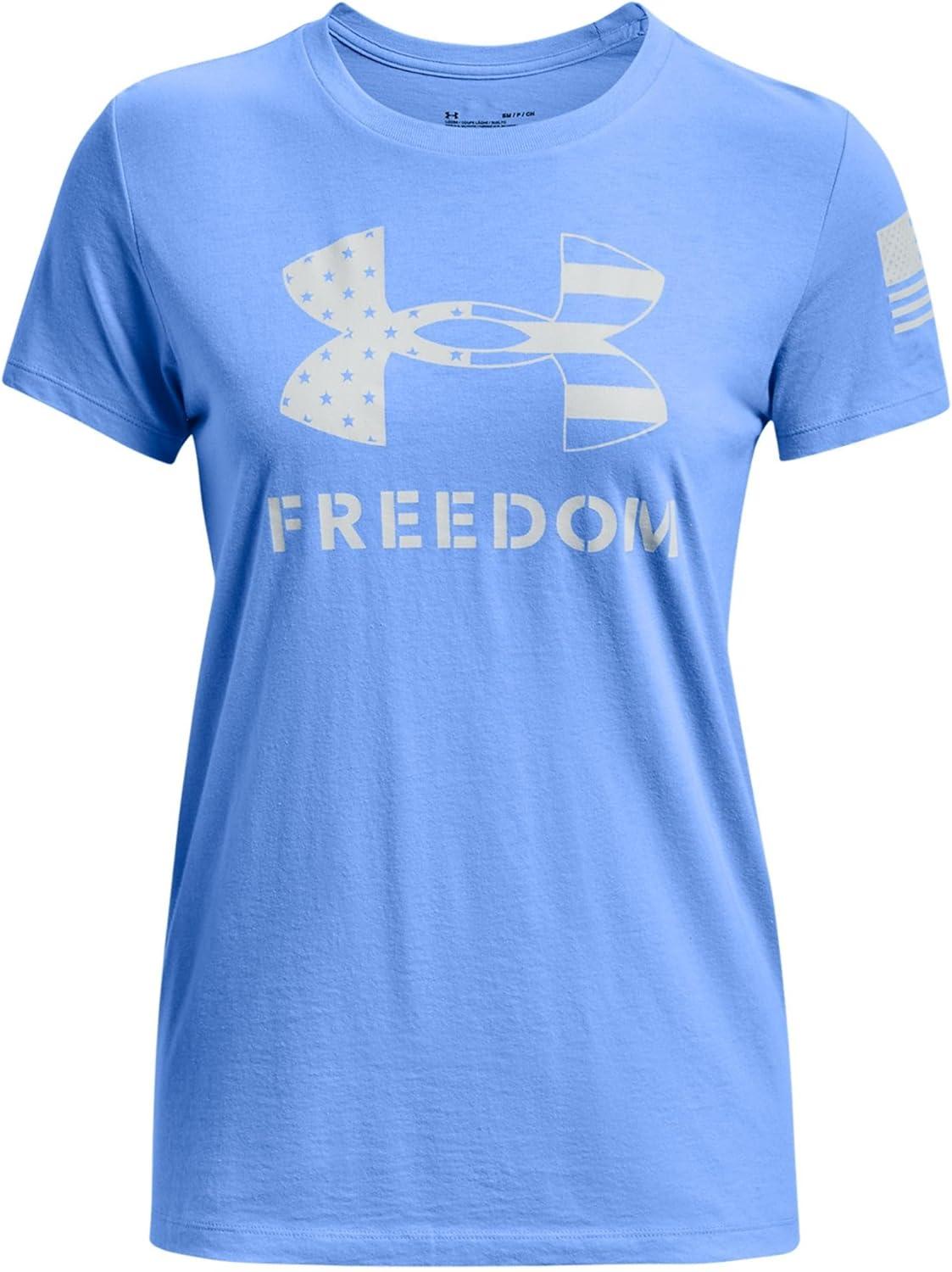 image:imageUnder Armour New Freedom Logo TShirt475 Carolina Blue Halo Gray