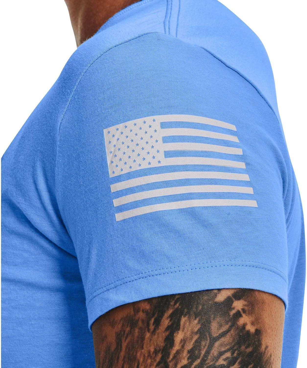 image:imageUnder Armour New Freedom Logo TShirt475 Carolina Blue Halo Gray