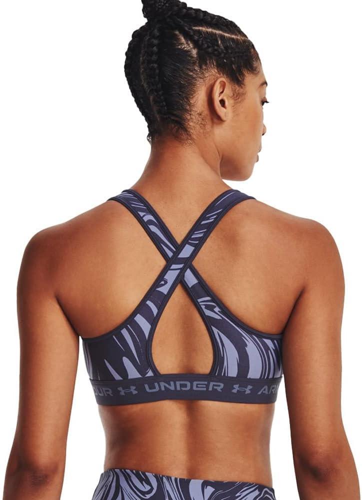 image:imageUnder Armour Womens CrossBack Mid PrintTempered Steelperiaurora Purple