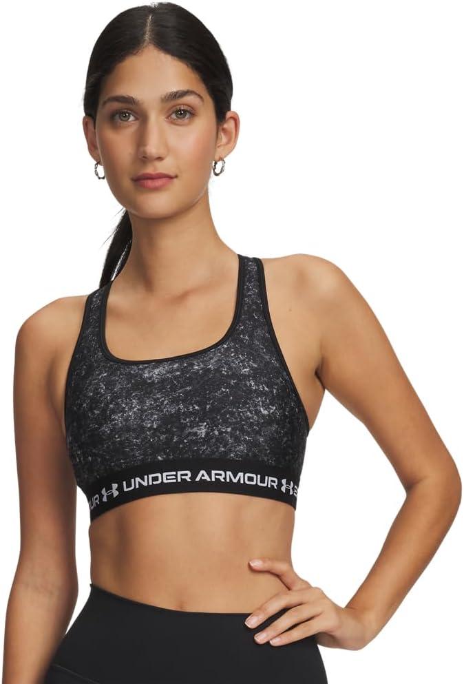 image:imageUnder Armour Womens CrossBack Mid PrintUltimate BlackWhite