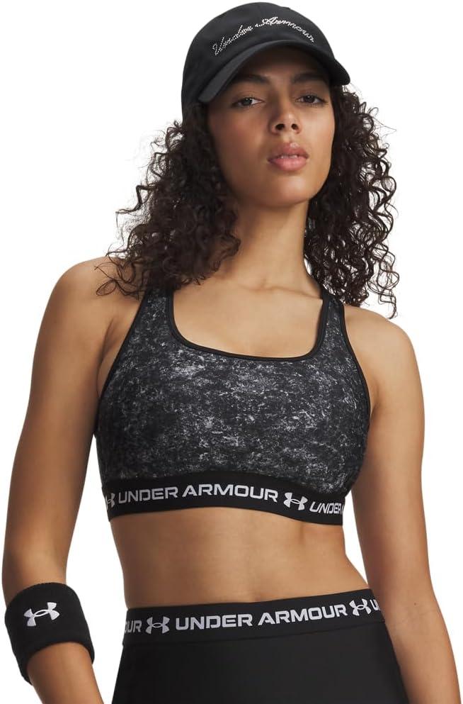 image:imageUnder Armour Womens CrossBack Mid PrintUltimate BlackWhite