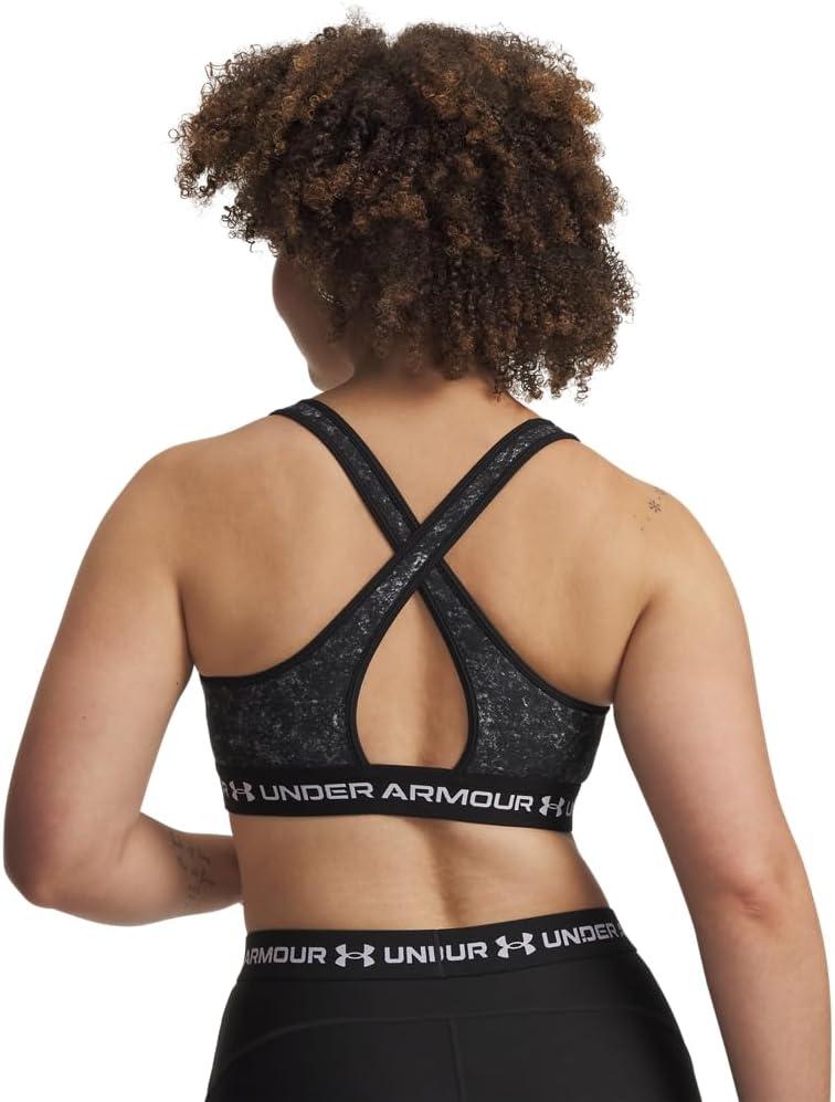 image:imageUnder Armour Womens CrossBack Mid PrintUltimate BlackWhite