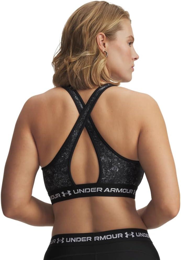image:imageUnder Armour Womens CrossBack Mid PrintUltimate BlackWhite