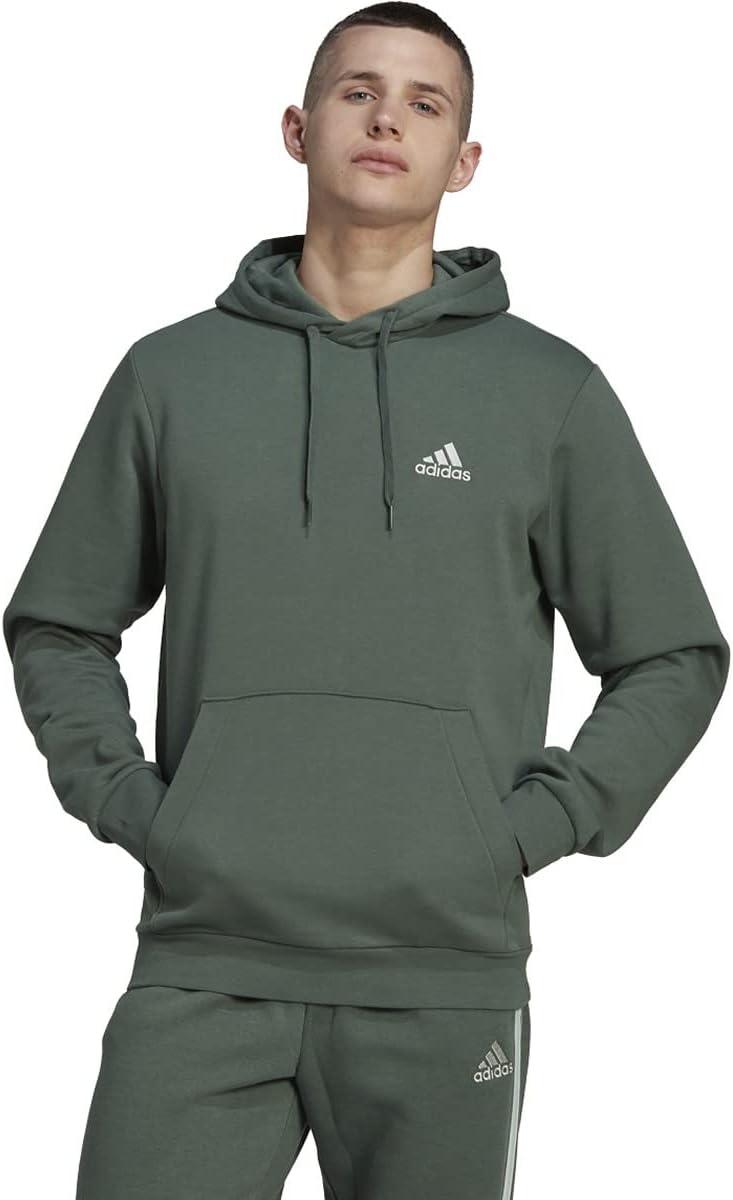 image:imageadidas Mens Essentials Fleece HoodieGreen Oxidelinen Green