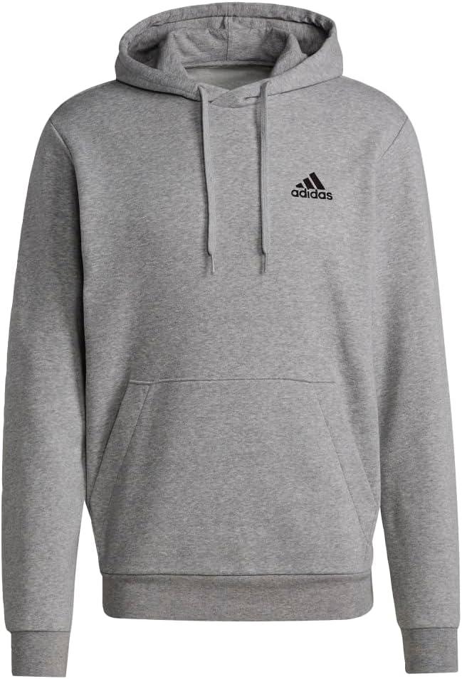 image:imageadidas Mens Essentials Fleece HoodieMedium Grey HeatherBlack