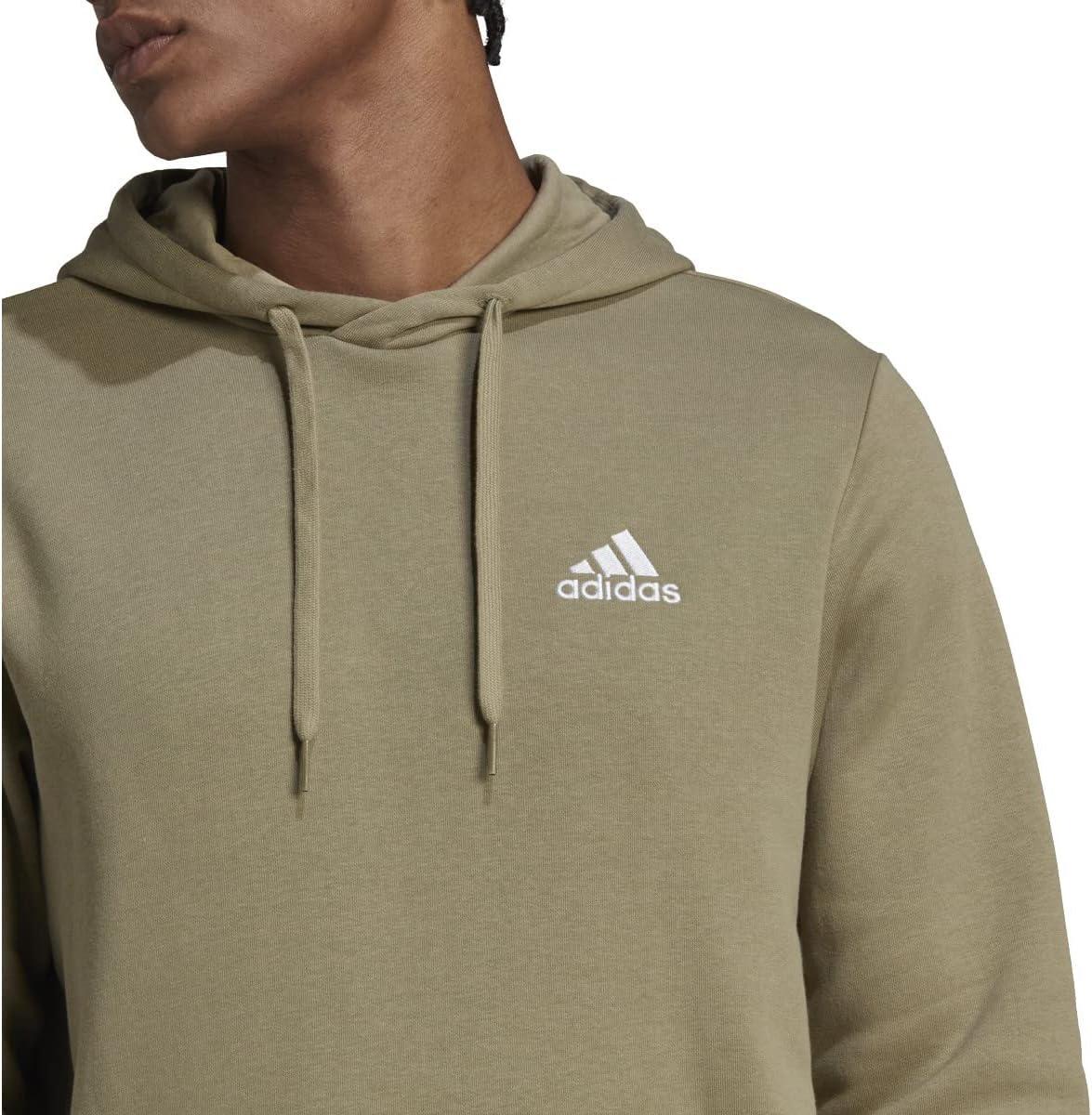 image:imageadidas Mens Essentials Fleece HoodieOrbit GreenWhite