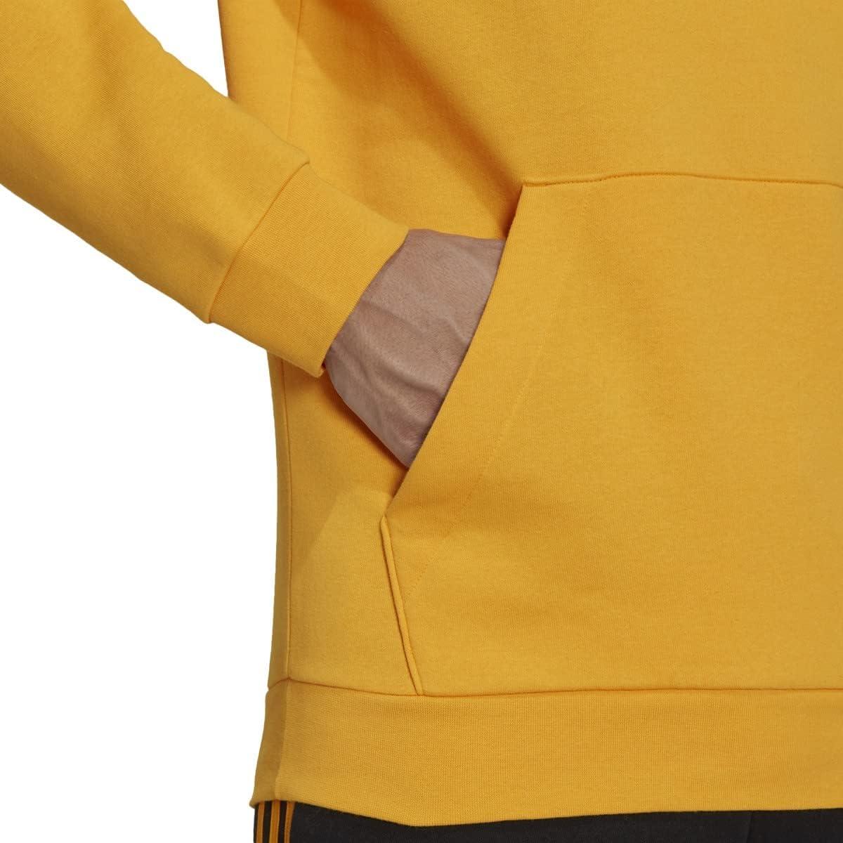 image:imageadidas Mens Essentials Fleece HoodieSemi Solar GoldBlack