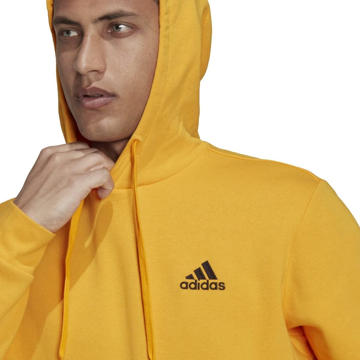 image:imageadidas Mens Essentials Fleece HoodieSemi Solar GoldBlack
