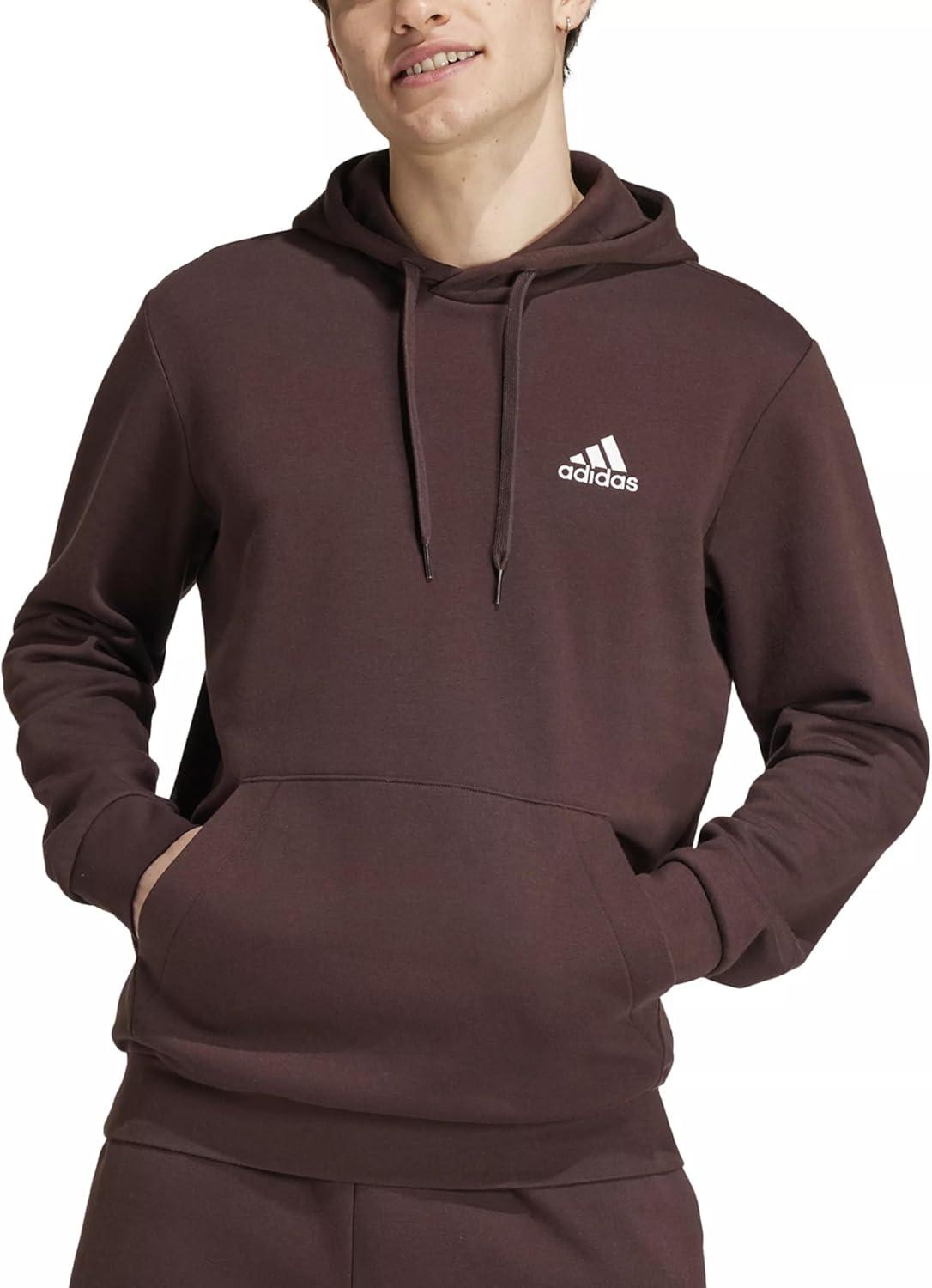 image:imageadidas Mens Essentials Fleece HoodieShadow Brown
