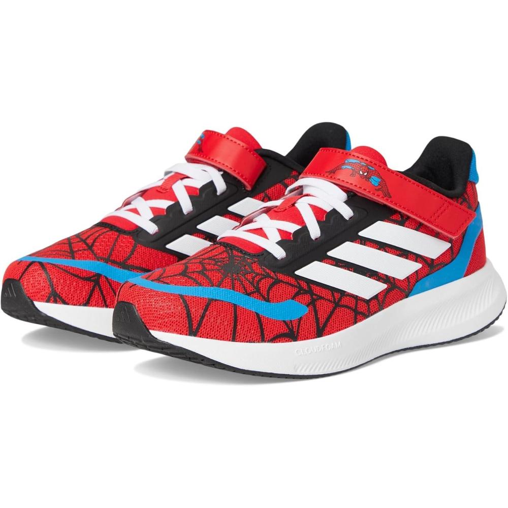 image:imageAdidas UnisexChild Marvel SpiderMan Run Falcon Elastic Lace Sportswear Shoes Little KidPure RubyWhiteBright Blue