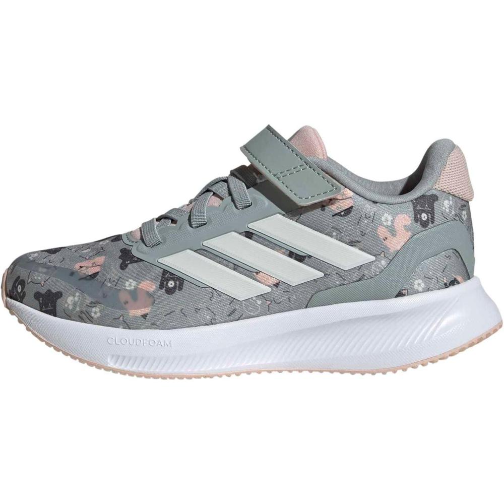 image:imageAdidas UnisexChild Run Falcon 5Wonder SageOff WhiteBlush Pink