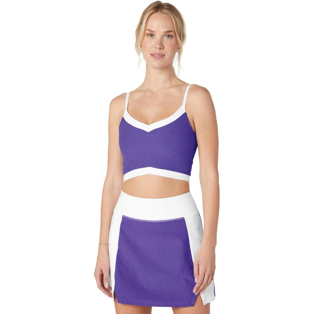 image:imageBeyond Yoga Spacedye Outlines Cropped TankUltra Violet HeatherCloud White