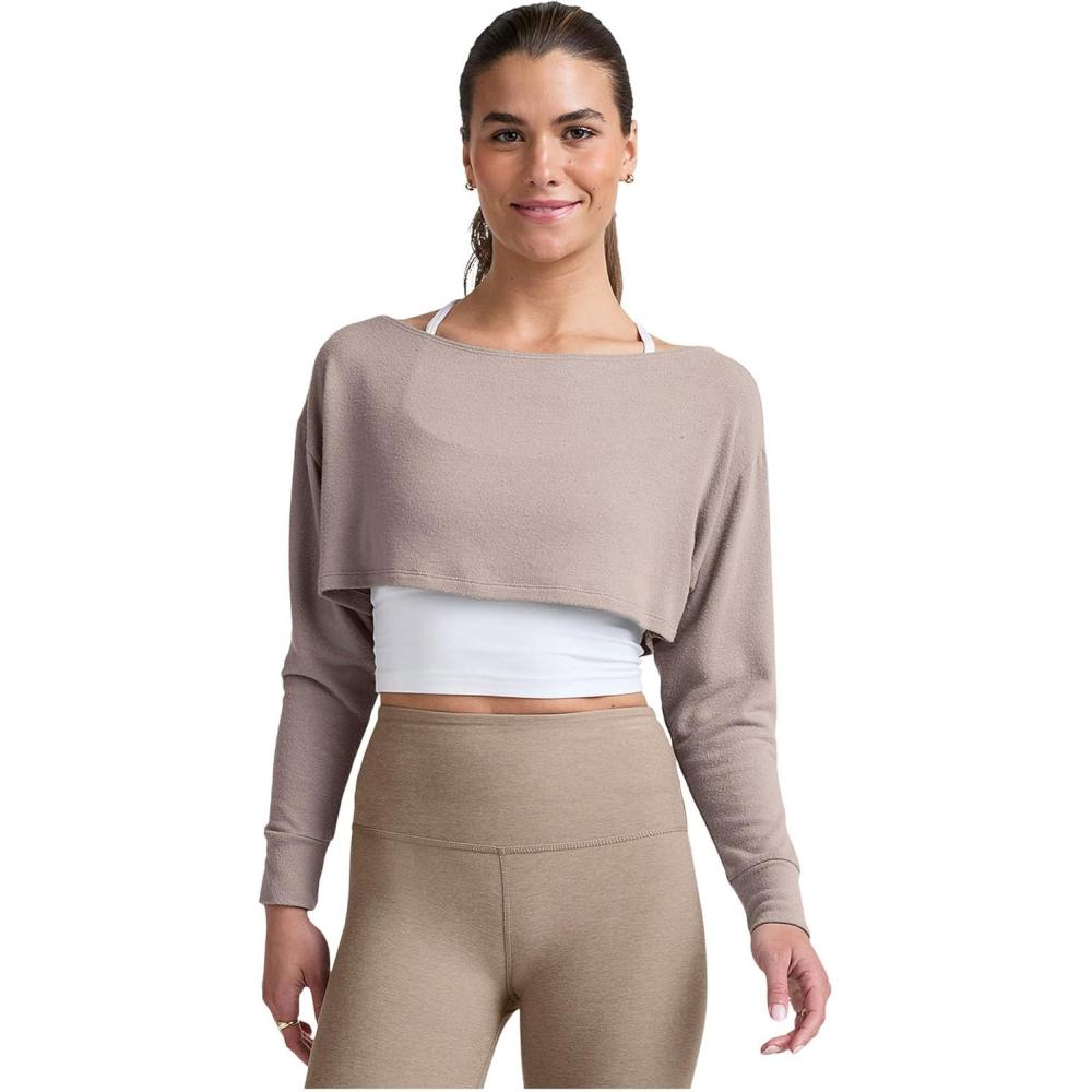 image:imageBeyond Yoga Womens Duet 2Way Convertible ShrugOatmeal