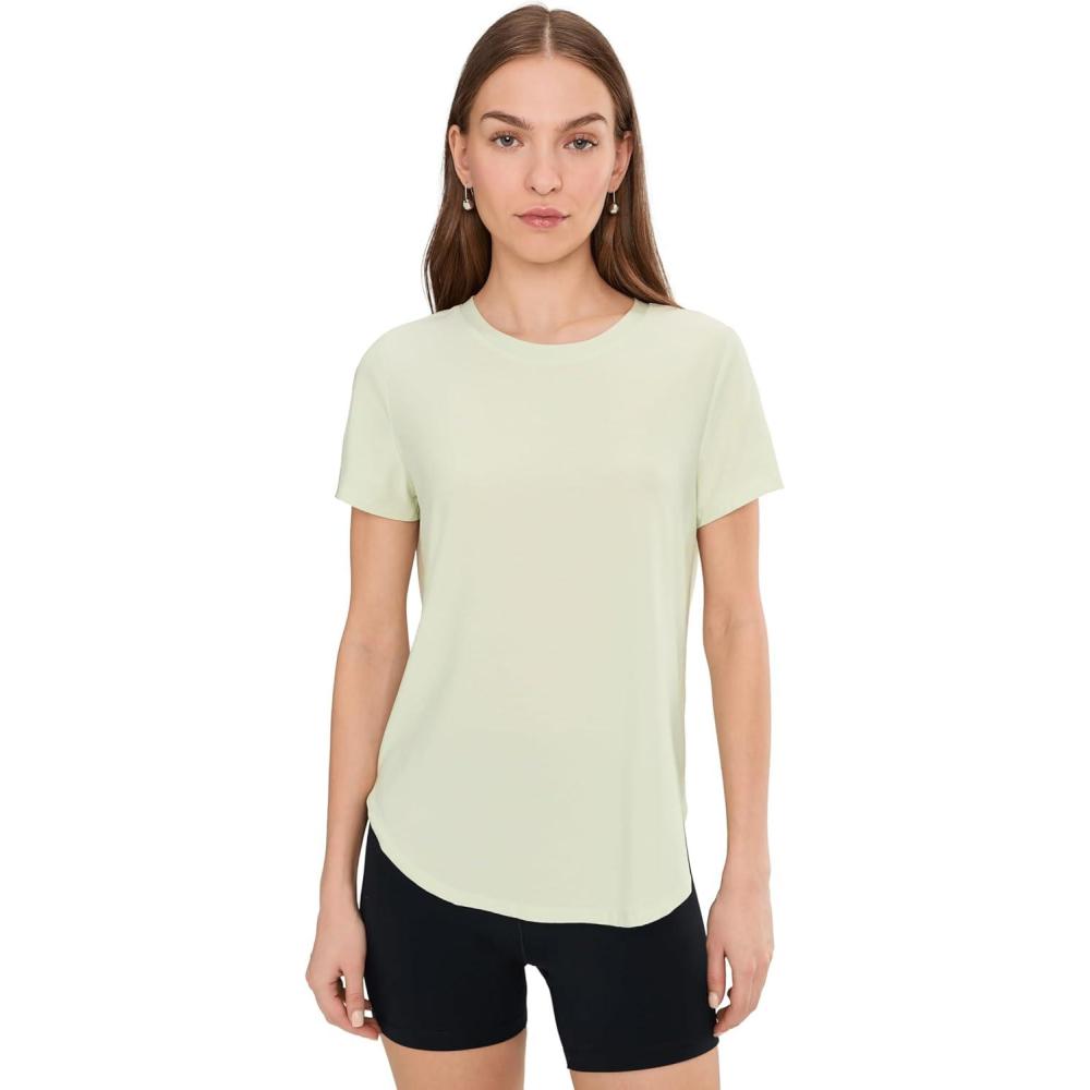 image:imageBeyond Yoga Womens Featherweight On The Down Low TeeAiry Green Heather