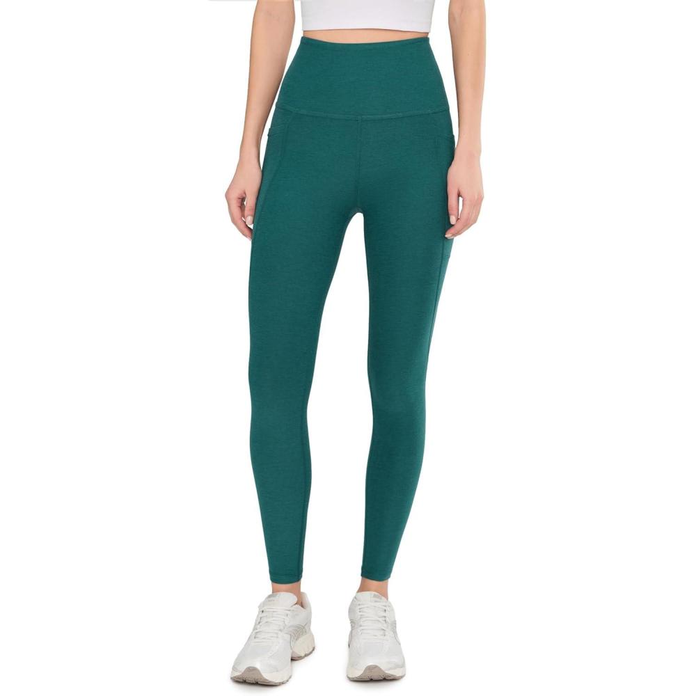 image:imageBeyond Yoga Womens Spacedye Out of Pocket HighWaisted Midi LeggingTeal Sea Heather