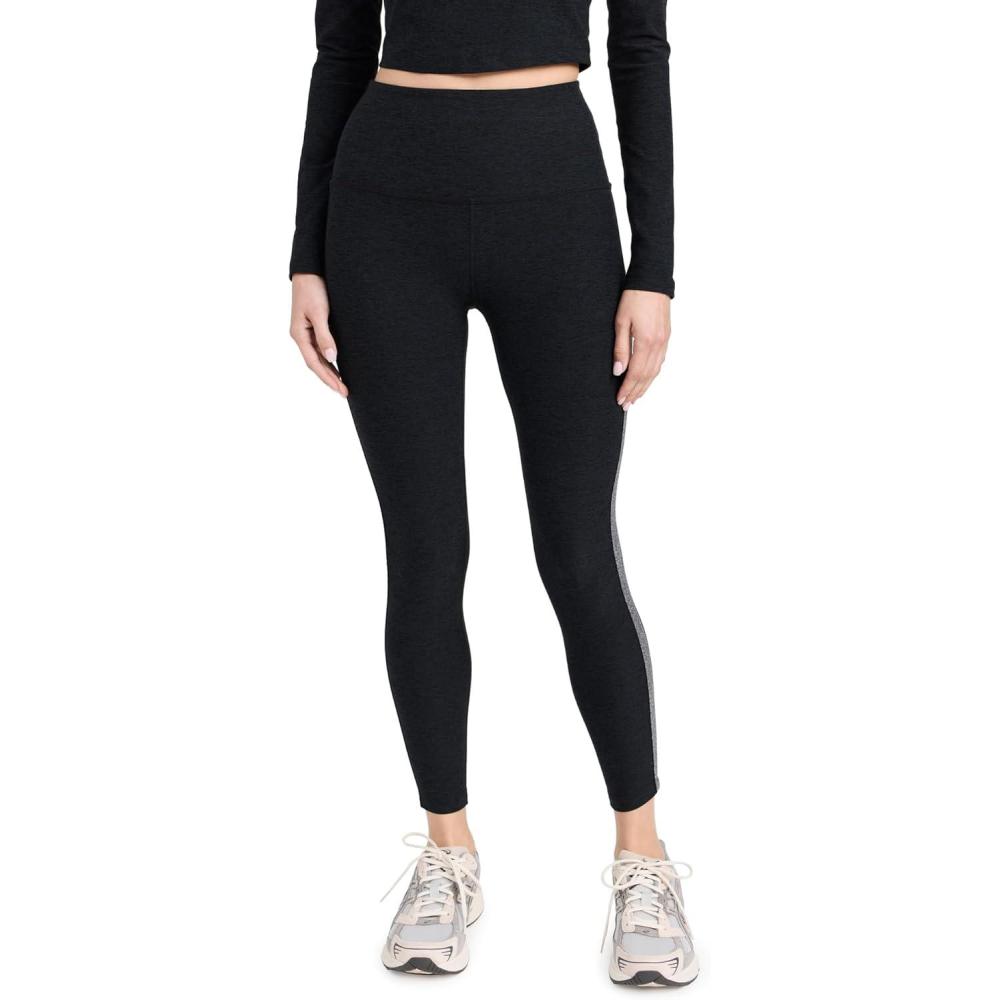 image:imageBeyond Yoga Womens Spacedye Shine On Midi LeggingsDarkest Night
