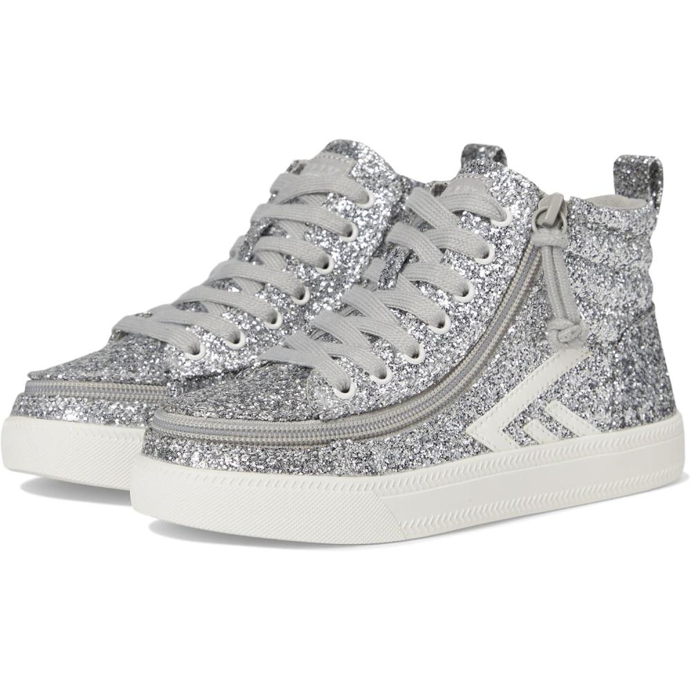 image:imageBilly Footwear UnisexChild Cs High Top Little KidBig KidSilver Glitz