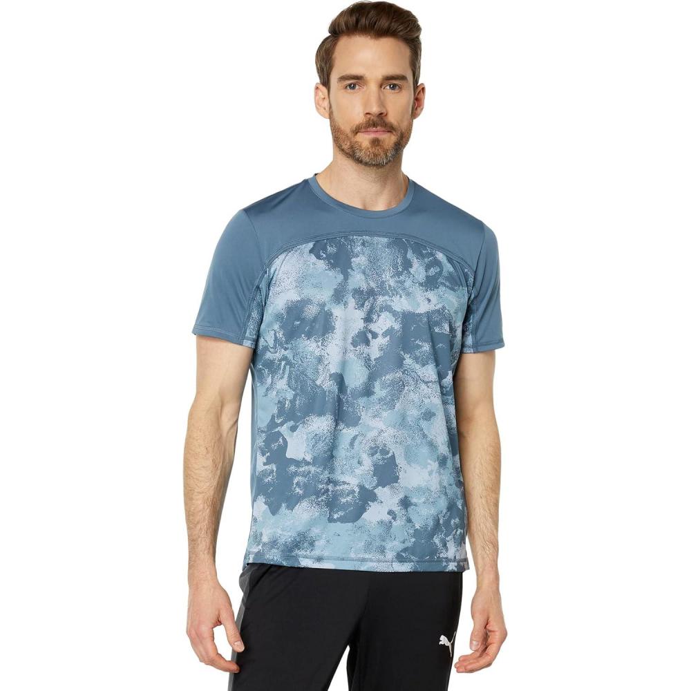 image:imagePUMA Mens Run All Over Print Graphic Short Sleeve TeeEvening Sky