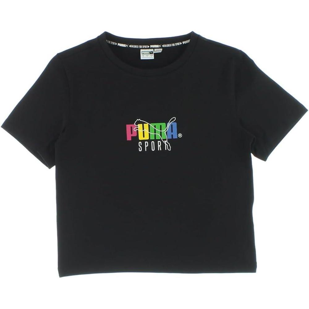 image:imagePUMA Womens Essentials Cropped Logo Tee Shirt Available in Plus SizesPuma BlackJet Black