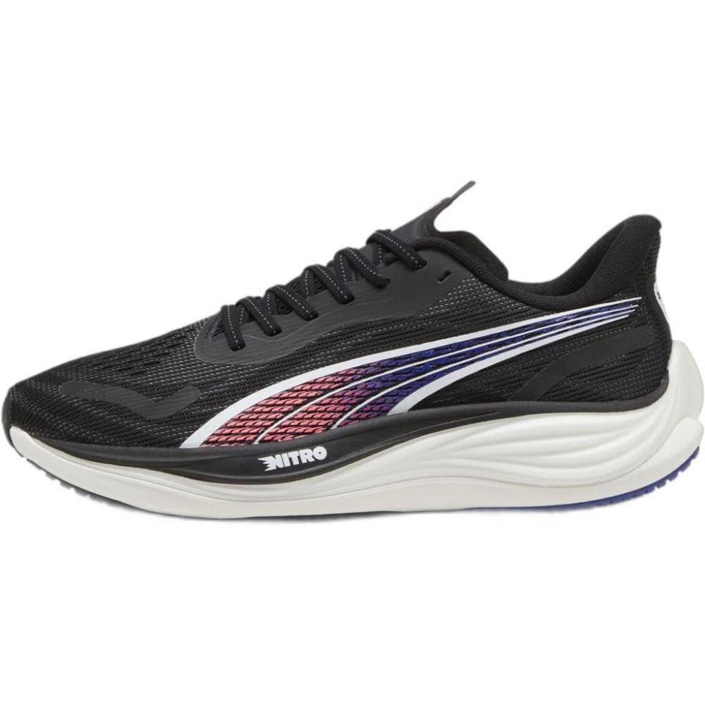 image:imagePuma Mens Velocity Nitro 3 Running ShoesPuma BlackSunset GlowLapis Lazuli