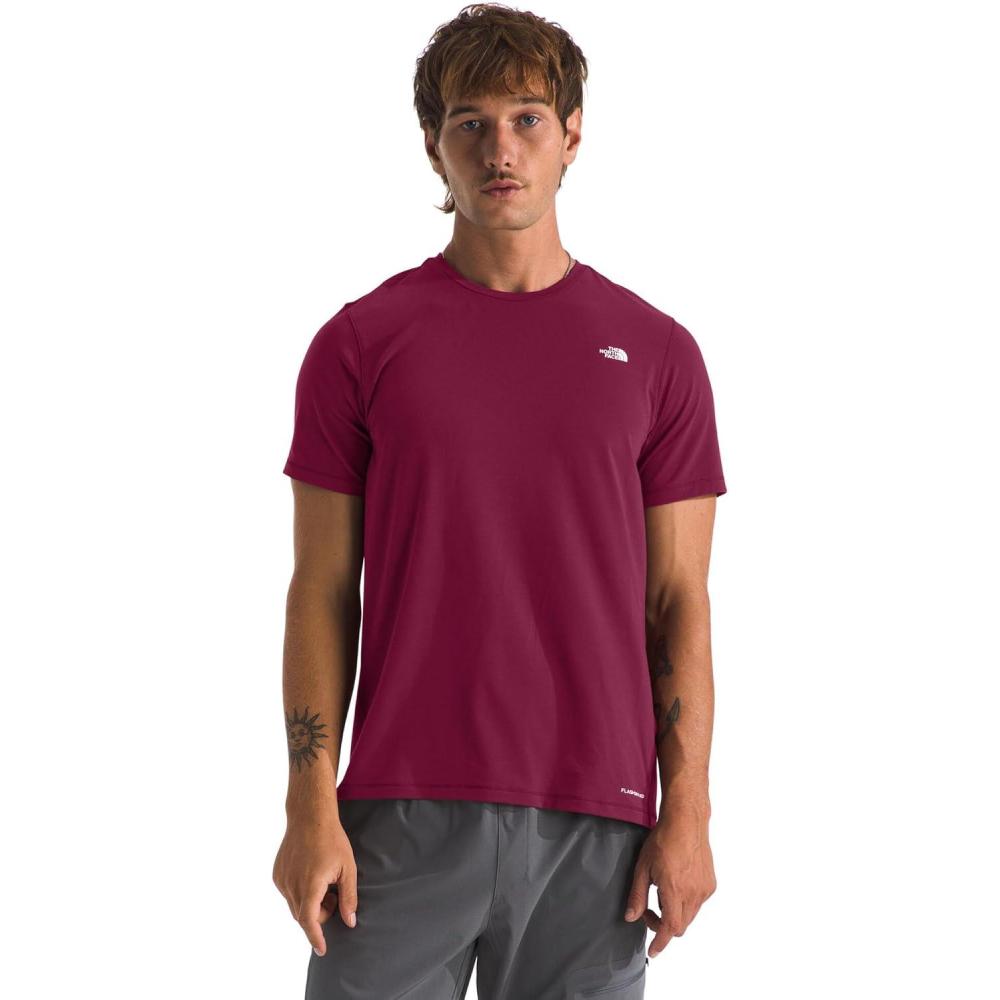 image:imageTHE NORTH FACE Mens Adventure Tee  Lightweight amp Stretchy Shirt With Setin Sleeves amp Heat Transfer LogoCyber Berry
