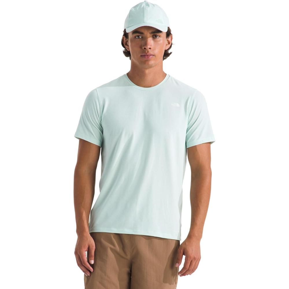 image:imageTHE NORTH FACE Mens Adventure Tee  Lightweight amp Stretchy Shirt With Setin Sleeves amp Heat Transfer LogoOpal Frost