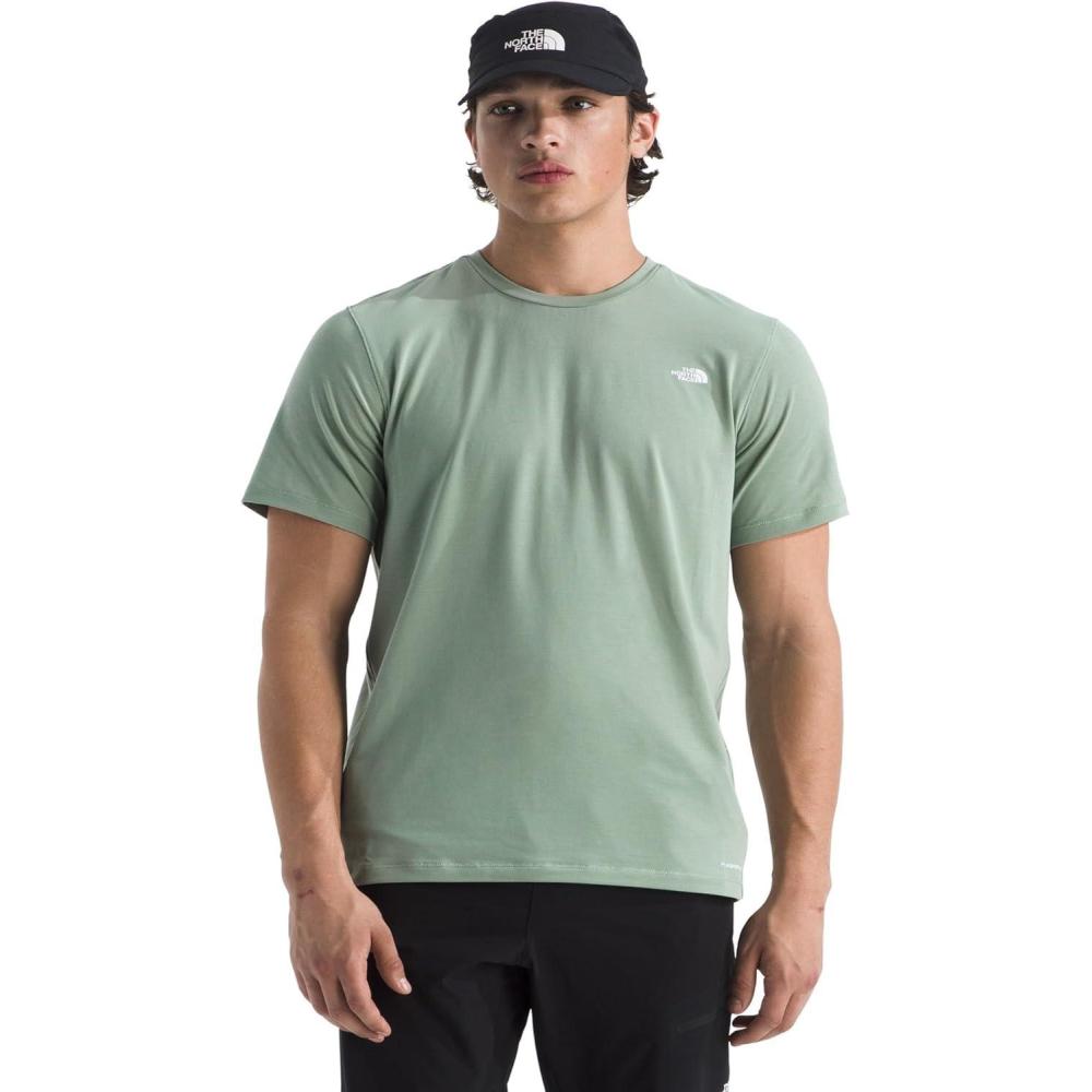 image:imageTHE NORTH FACE Mens Adventure Tee  Lightweight amp Stretchy Shirt With Setin Sleeves amp Heat Transfer LogoSlate Moss