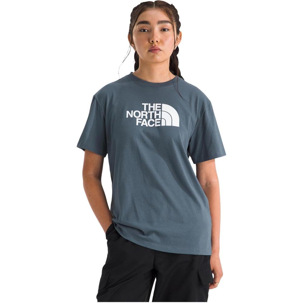 image:imageTHE NORTH FACE Womens Evolution Short Sleeve Half Dome Tee  Everyday Cotton Shirt With a Logo GraphicGranite Grey