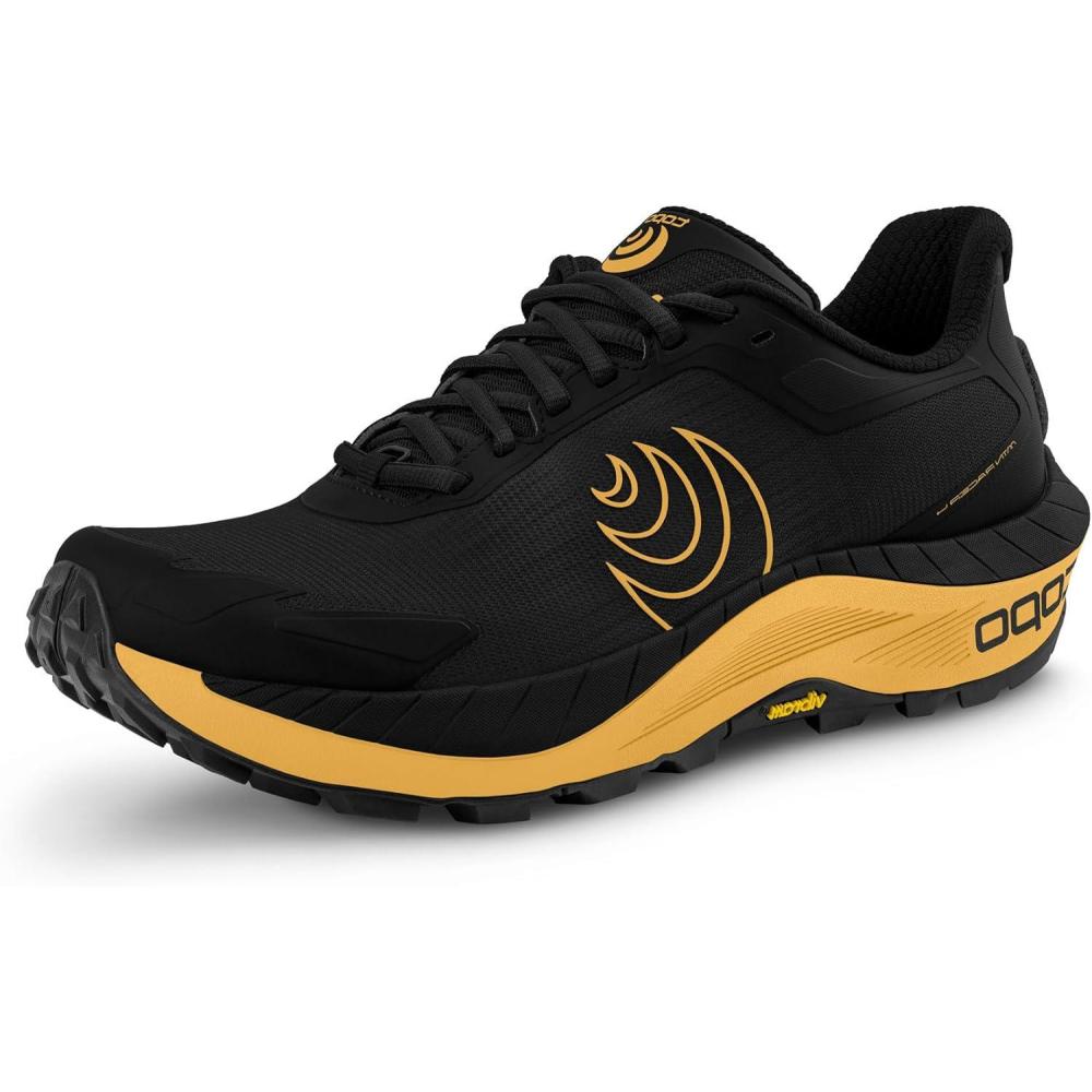 image:imageTopo Athletic Mens MTN Racer 4 Lightweight Comfortable 5MM Drop Trail Running Shoes Athletic Shoes for TrailBlackYellow