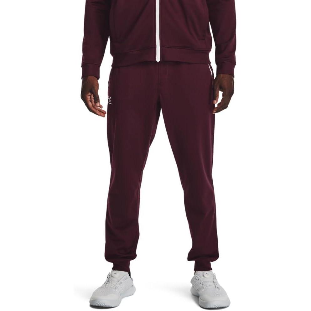 image:imageUnder Armour Mens Sportstyle Tricot Jogger601 Dark Maroon White