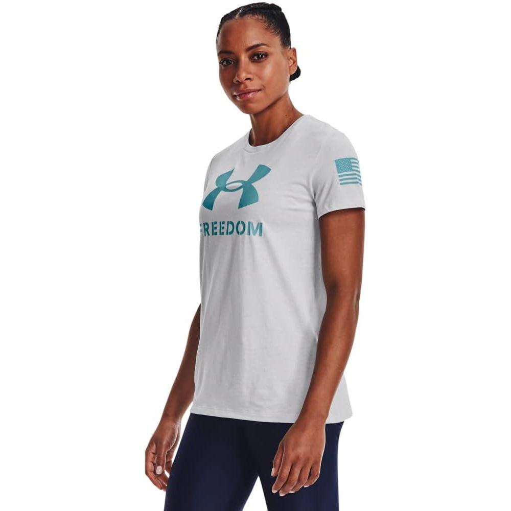 image:imageUnder Armour New Freedom Logo TShirtHalo Gray 014Cloudless Sky