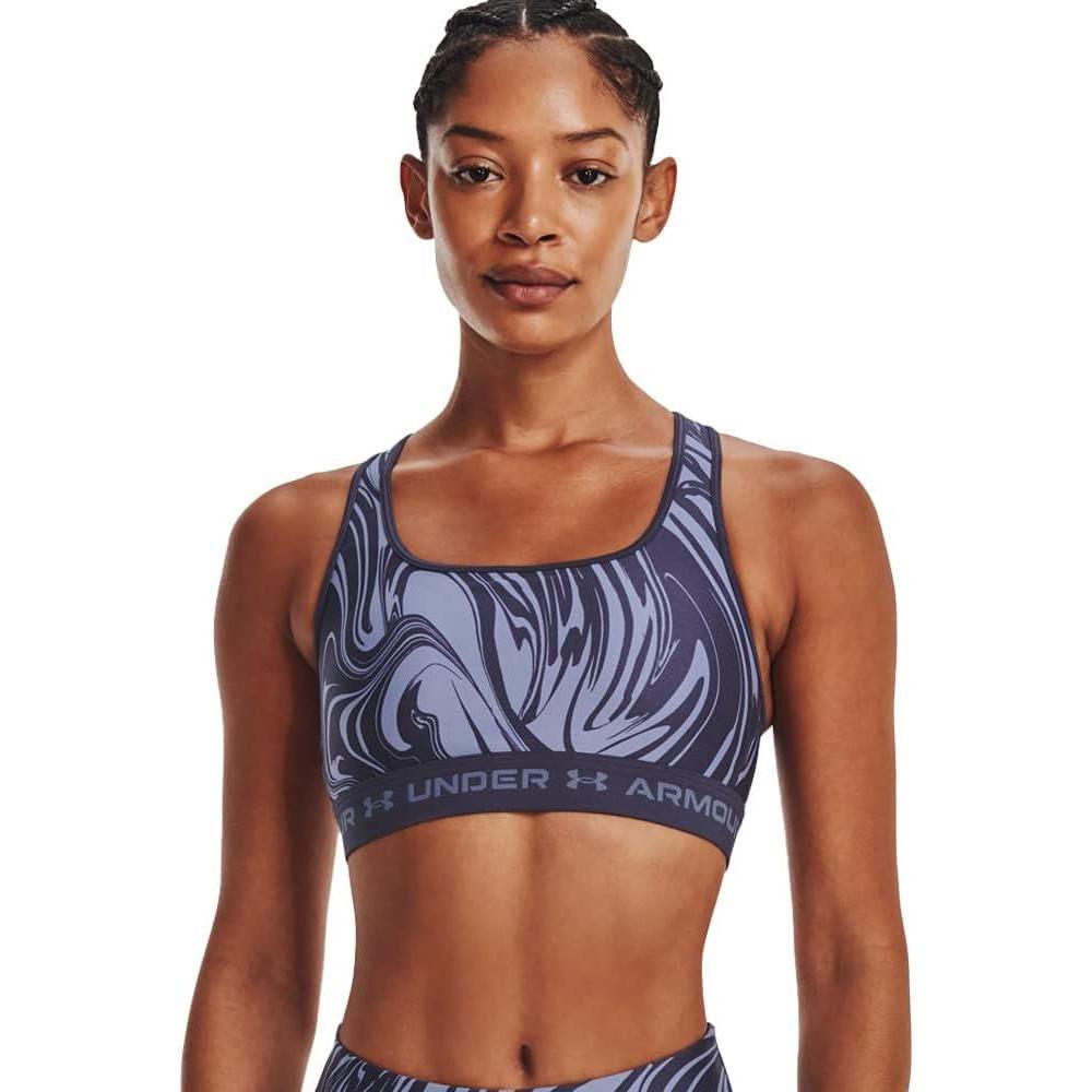 image:imageUnder Armour Womens CrossBack Mid PrintTempered Steelperiaurora Purple