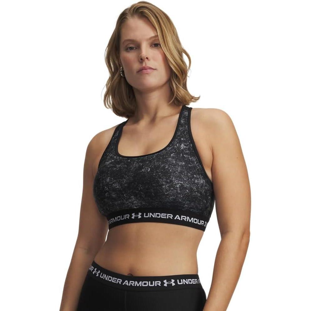 image:imageUnder Armour Womens CrossBack Mid PrintUltimate BlackWhite