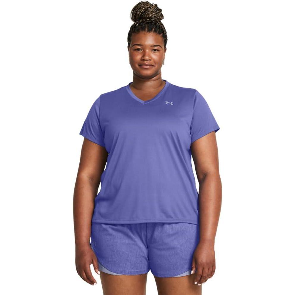 image:imageUnder Armour Womens Tech Short Sleeve V Neck561 Starlight   Celeste