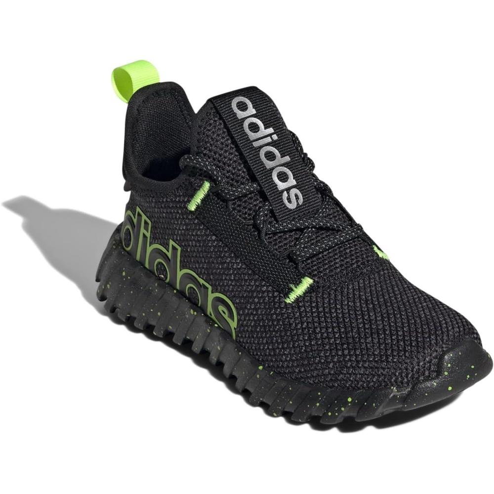 image:imageadidas Kids Girls Kaptir 30 Lace Up Sneakers Shoes Casual  BlueBlackIron MetallicLucid Lemon
