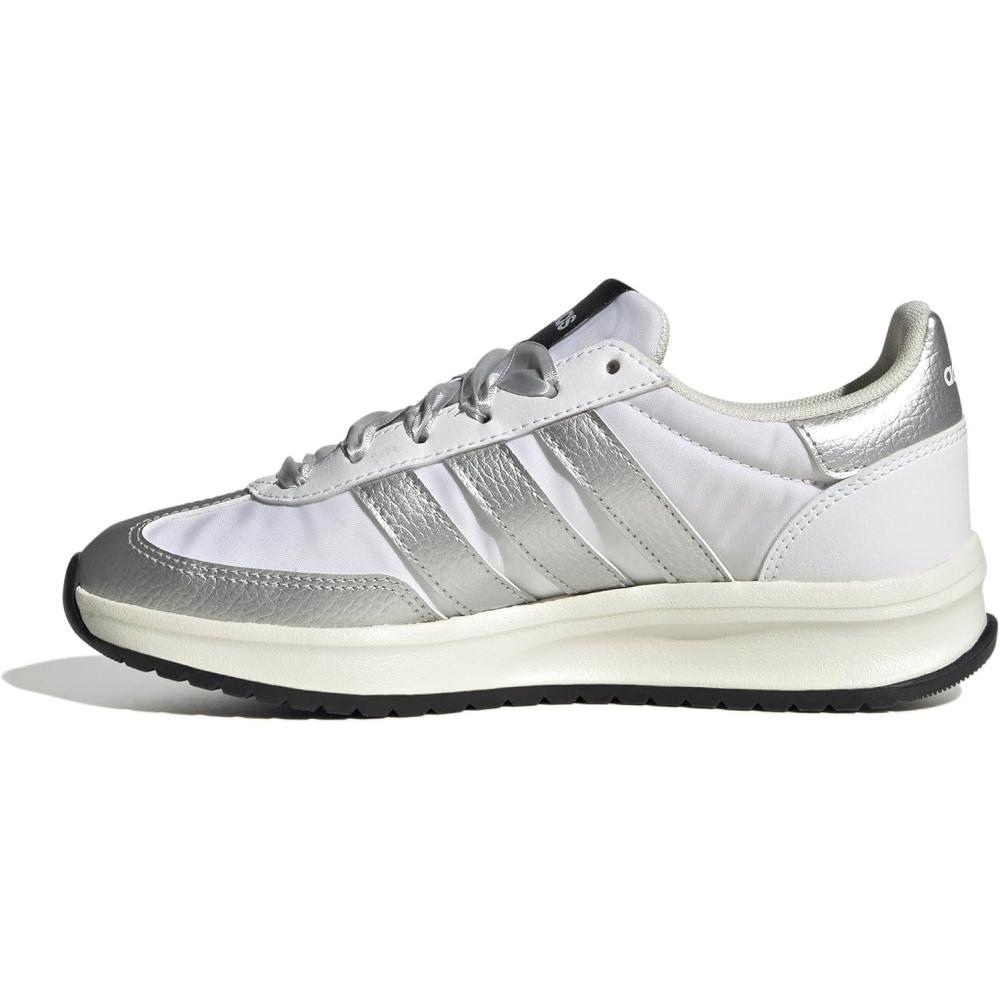image:imageadidas Kids Girls Run 70S 20 Lace Up Sneakers Shoes Casual  WhiteWhiteSilver MetallicOff White