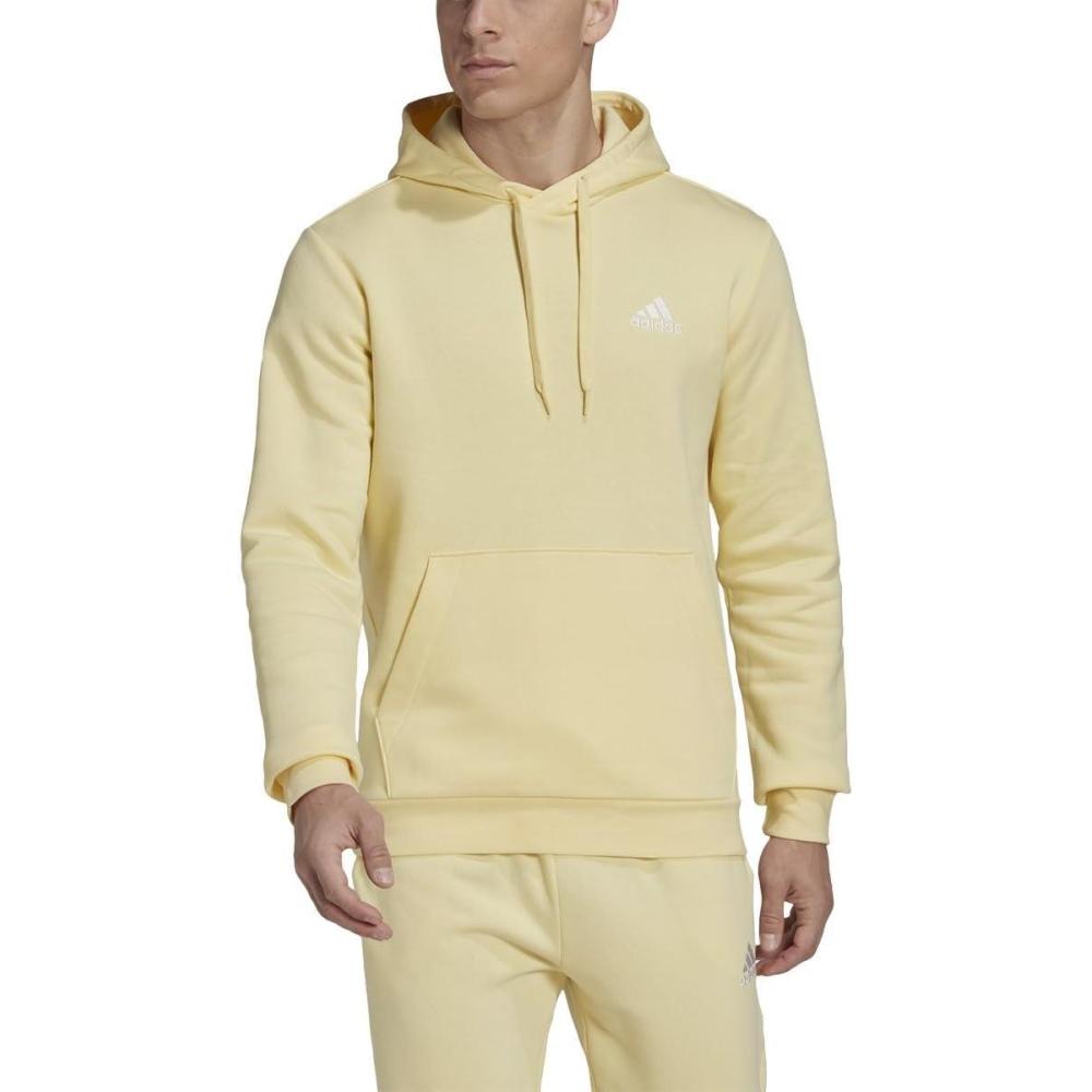 image:imageadidas Mens Essentials Fleece HoodieAlmost Yellowwhite