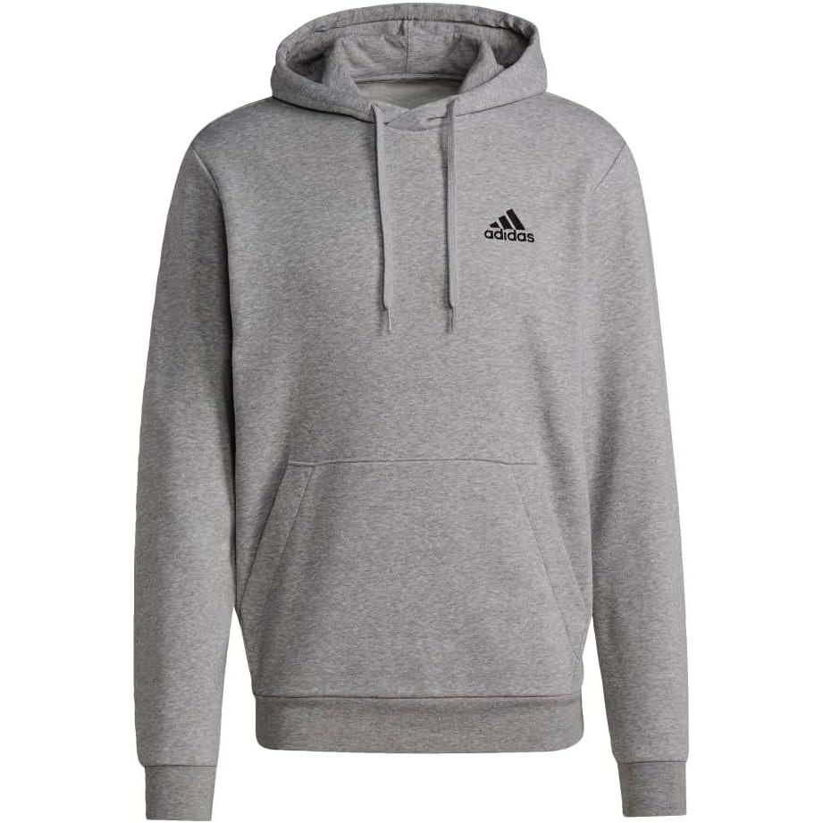 image:imageadidas Mens Essentials Fleece HoodieMedium Grey HeatherBlack