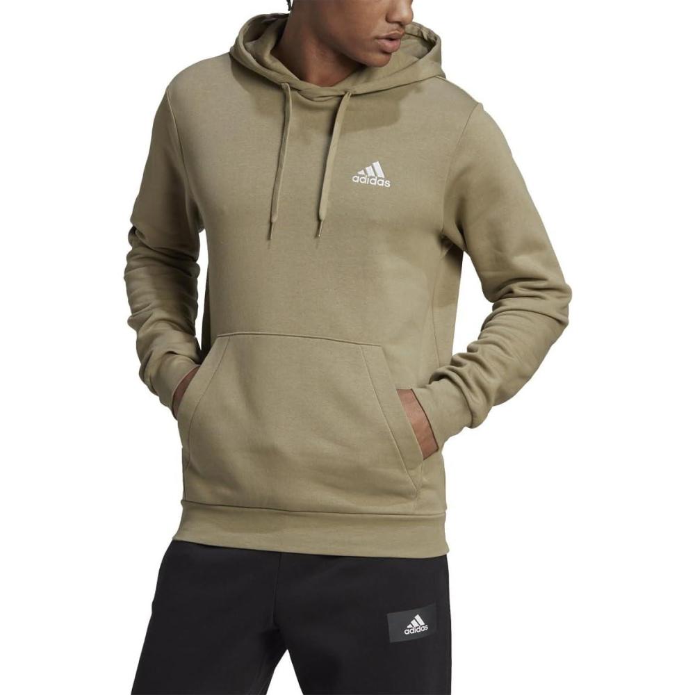 image:imageadidas Mens Essentials Fleece HoodieOrbit GreenWhite