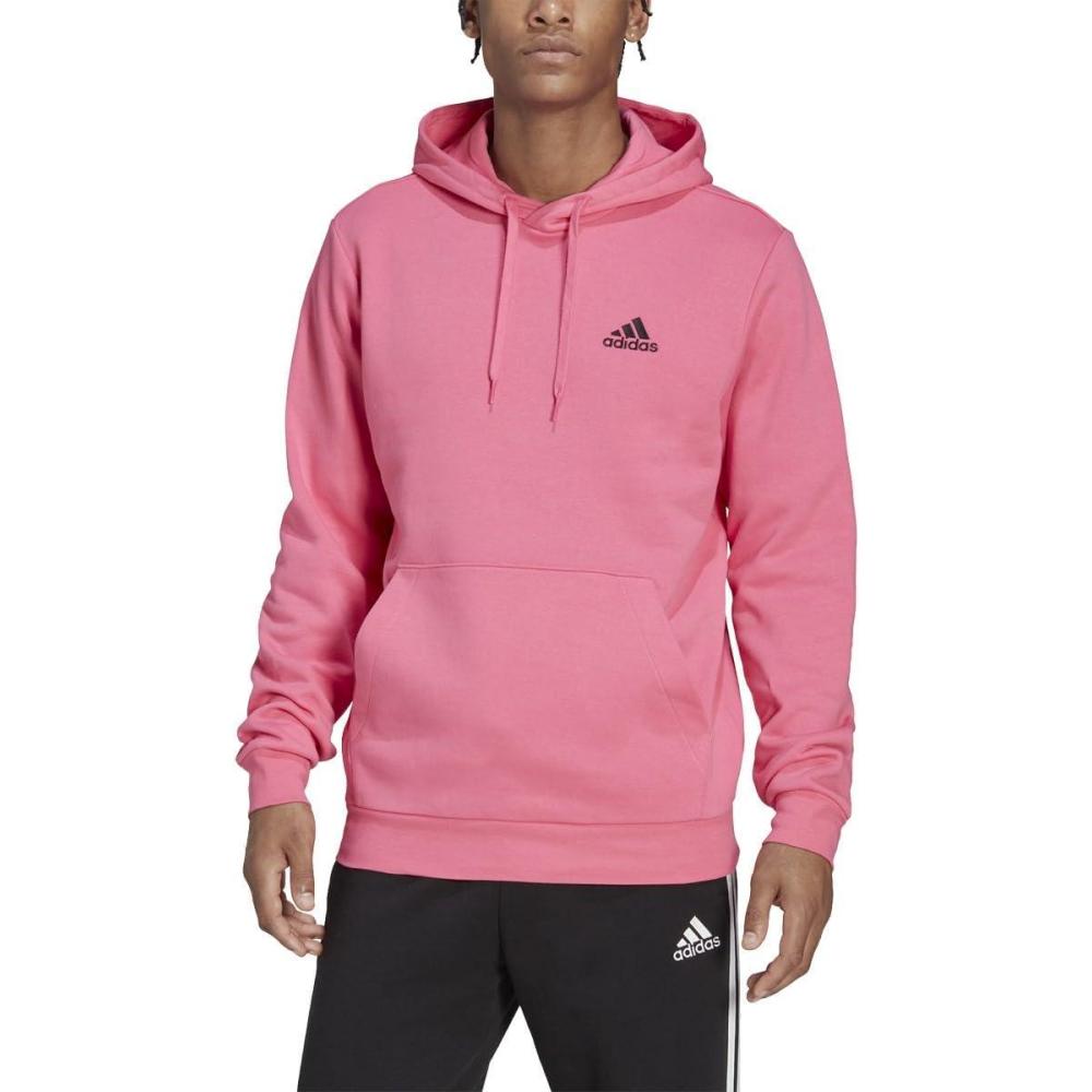 image:imageadidas Mens Essentials Fleece HoodiePulse Magentablack
