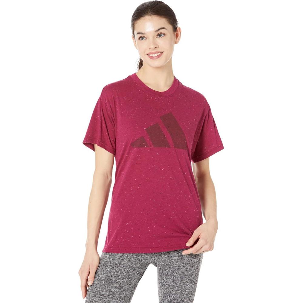 image:imageadidas Womens Future Icons Winners 30 TShirtLegacy Burgundy Melange