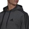 adidas Men’s Essentials Fleece Hoodie(Dark Grey Heather-black)